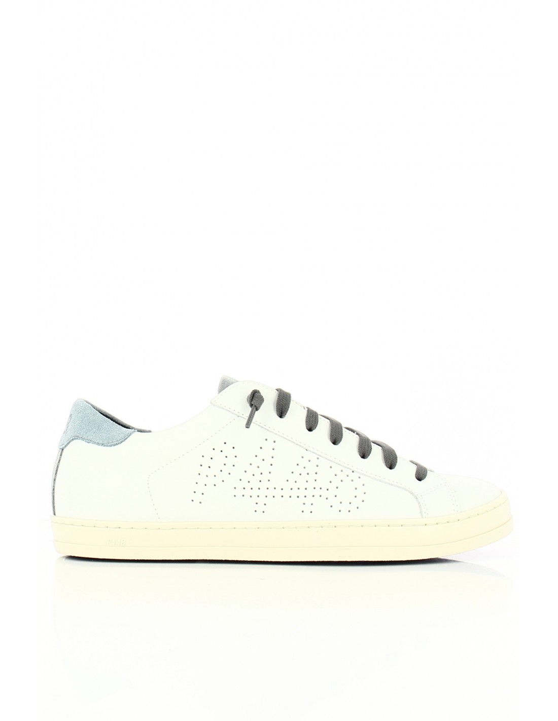 p448 Baskets de ville Homme john Blanche/Grise/Bleu