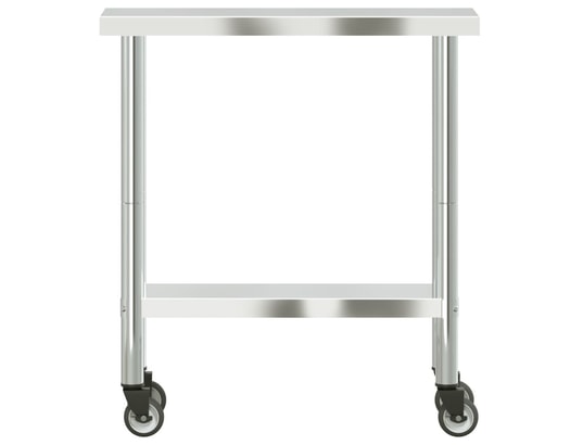 VIDAXL - Mobilier de cuisine Table de travail de cuisine avec roues 82,5x30x85 cm inox