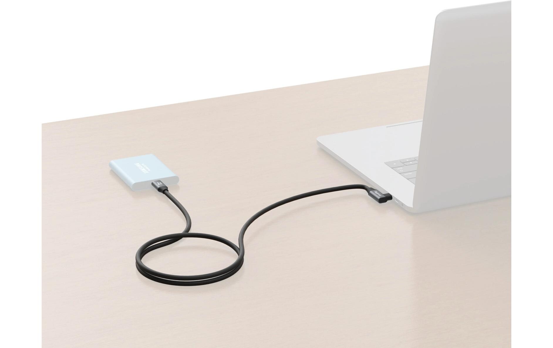 Kabel USB-C Data Cable 60 cm Gerade auf gewinkeltUSB-C auf USB-C Datenkabel