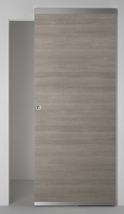Porte coulissante Summa gris clair H.204 x l.93 cm