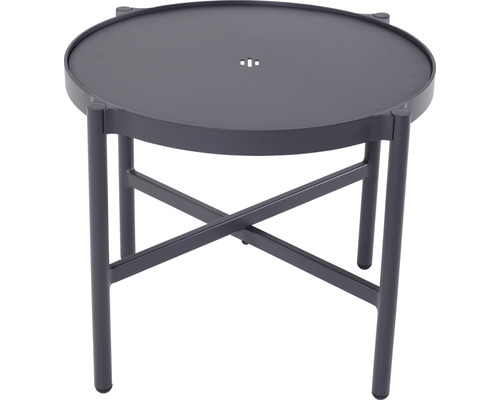 Garden Place 4-zits loungeset bestaande uit: 2 tafels, 2 fauteuils, bank, metaalgrijs