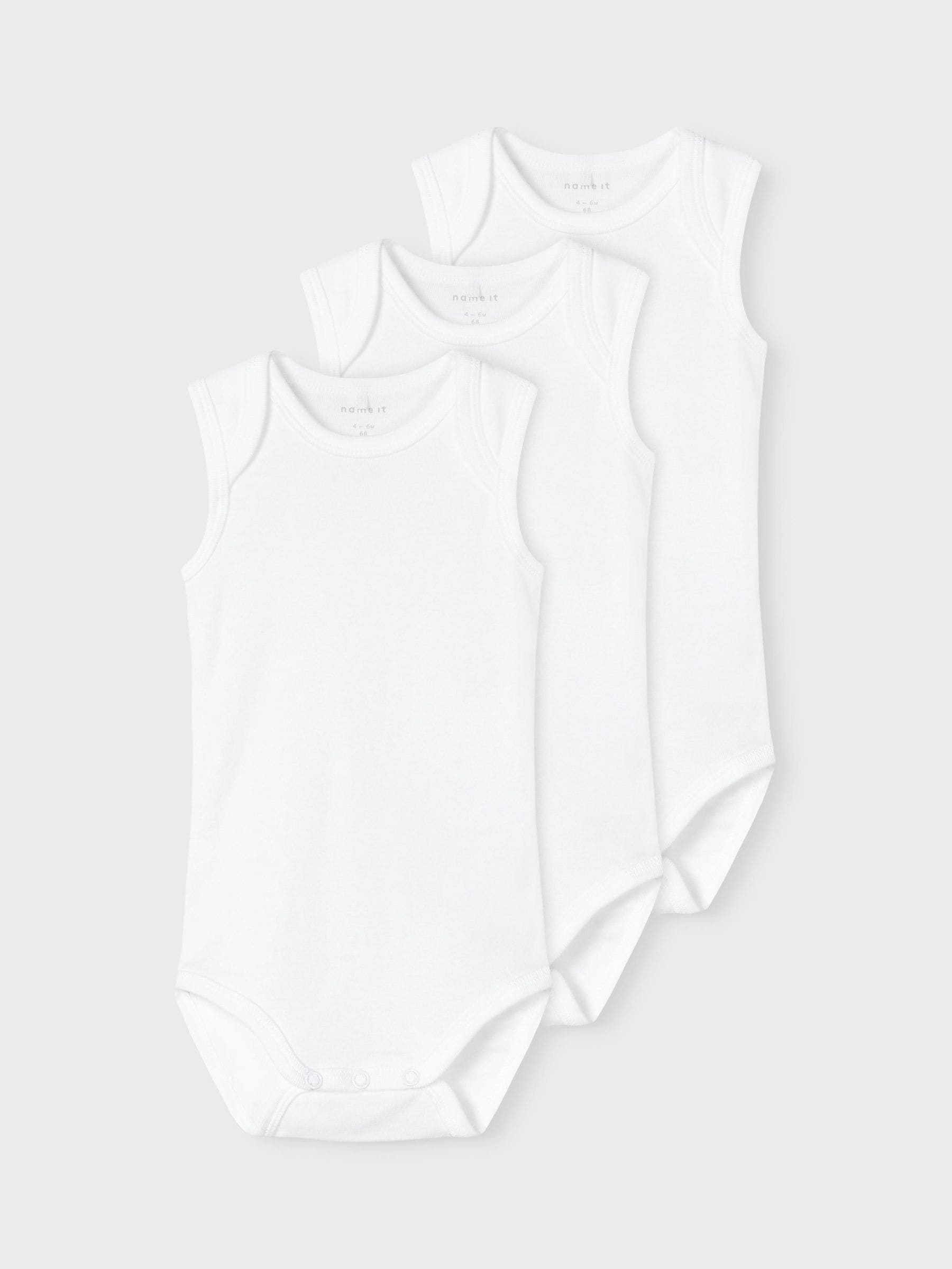 Name It Body »NBNBODY 3P TANK SOLID WHITE 3 NOOS«, 3 Stk.