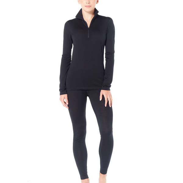 T-shirt thermique ICEBREAKER 200 OASIS LS HALF ZIP W BLACK