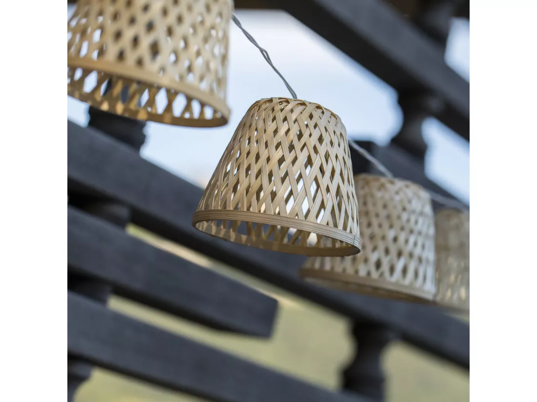 Guirlande lumineuse solaire CHILL Beige Rotin 3.8M