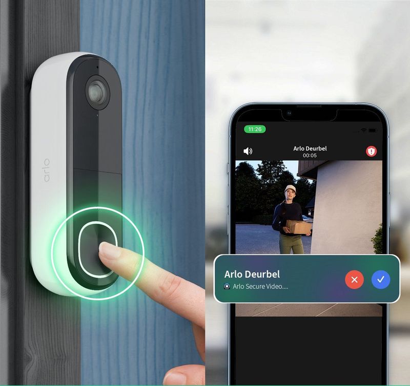 Arlo - HD Draadloze Video Deurbel - Wit - Beveiliging