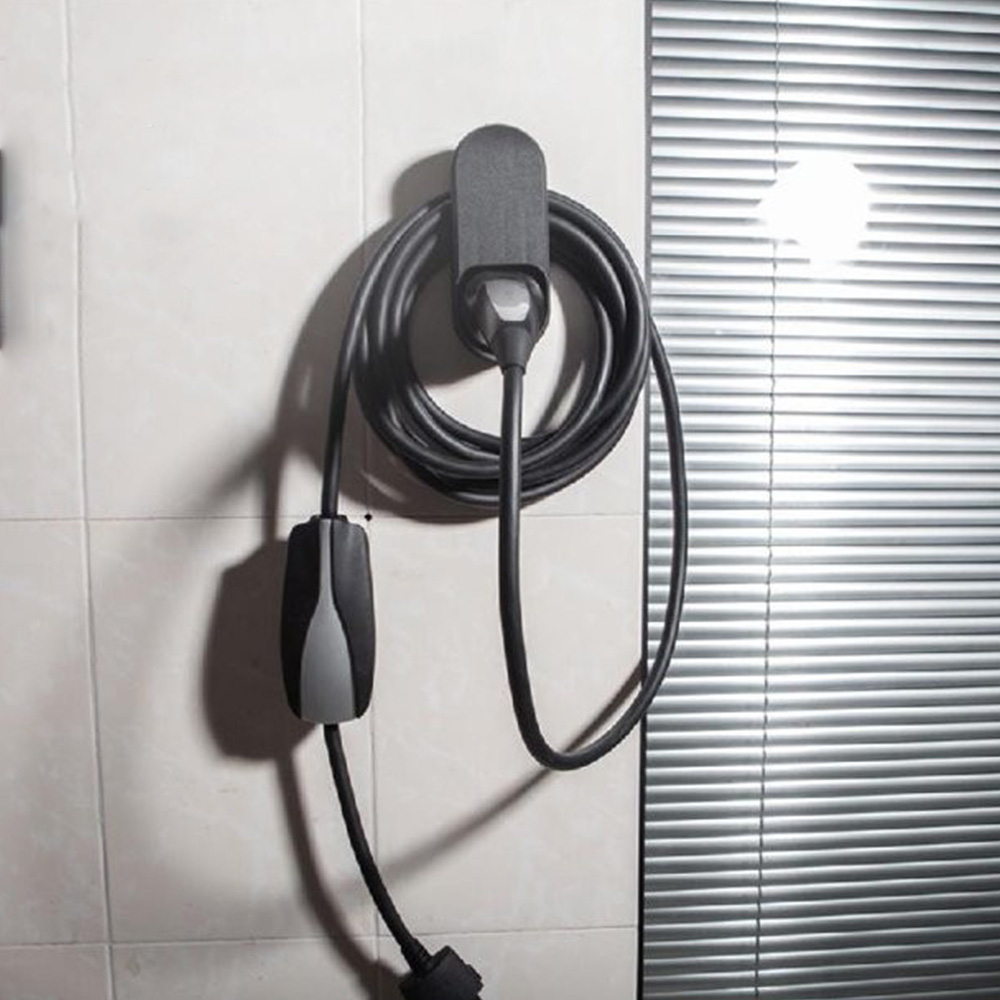 Elektro Auto Ladekabel Wandhalterung Stecker Organizer für Typ-2 Mennekes Ladestecker - Schwarz