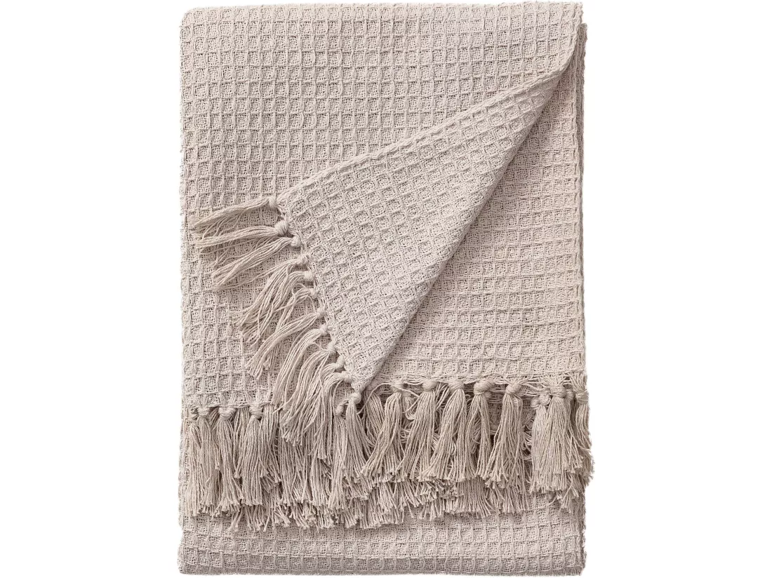 Plaid en coton Amalia Ivory 125x150 cm