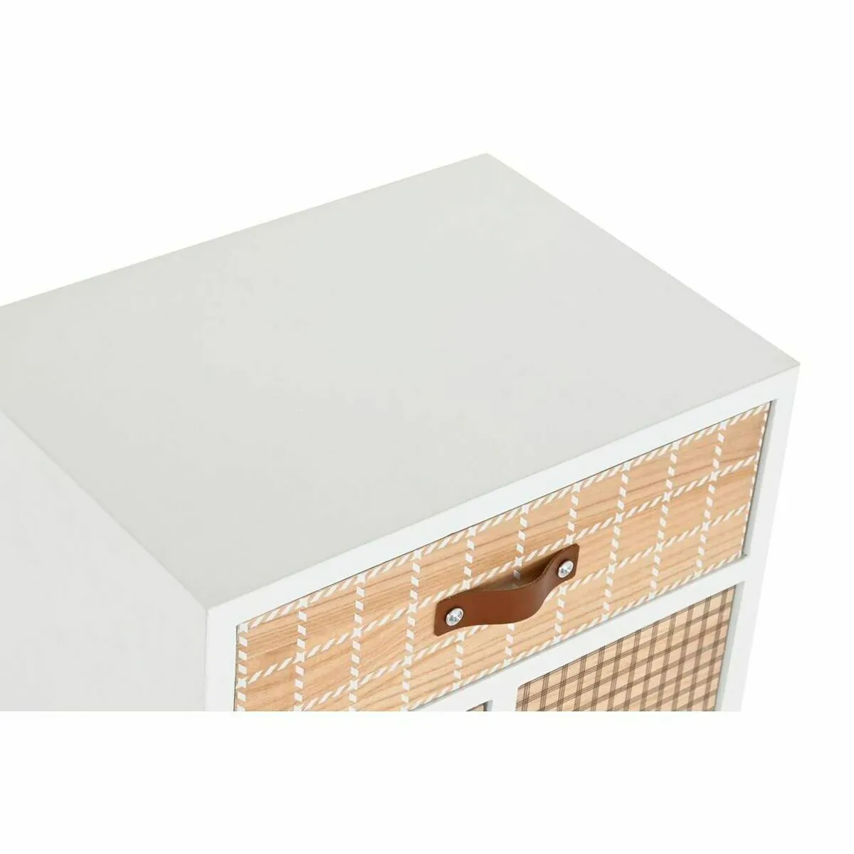 DKD Home Decor Table de Nuit - Naturel Blanc