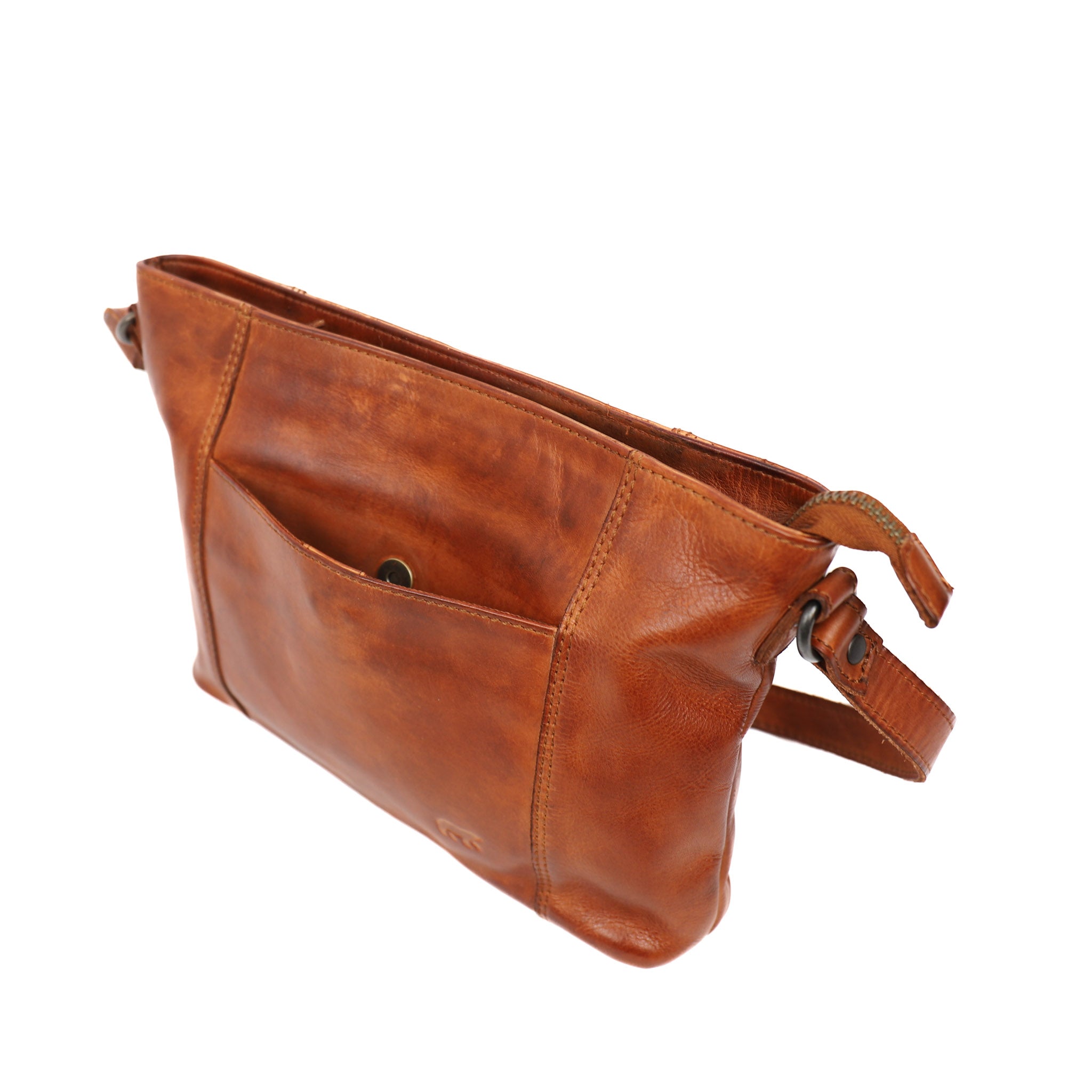 Kleine schoudertas 'Zoë' cognac Cognac