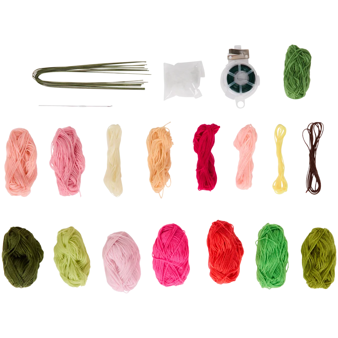 Kit créatif crochet bouquet de fleurs