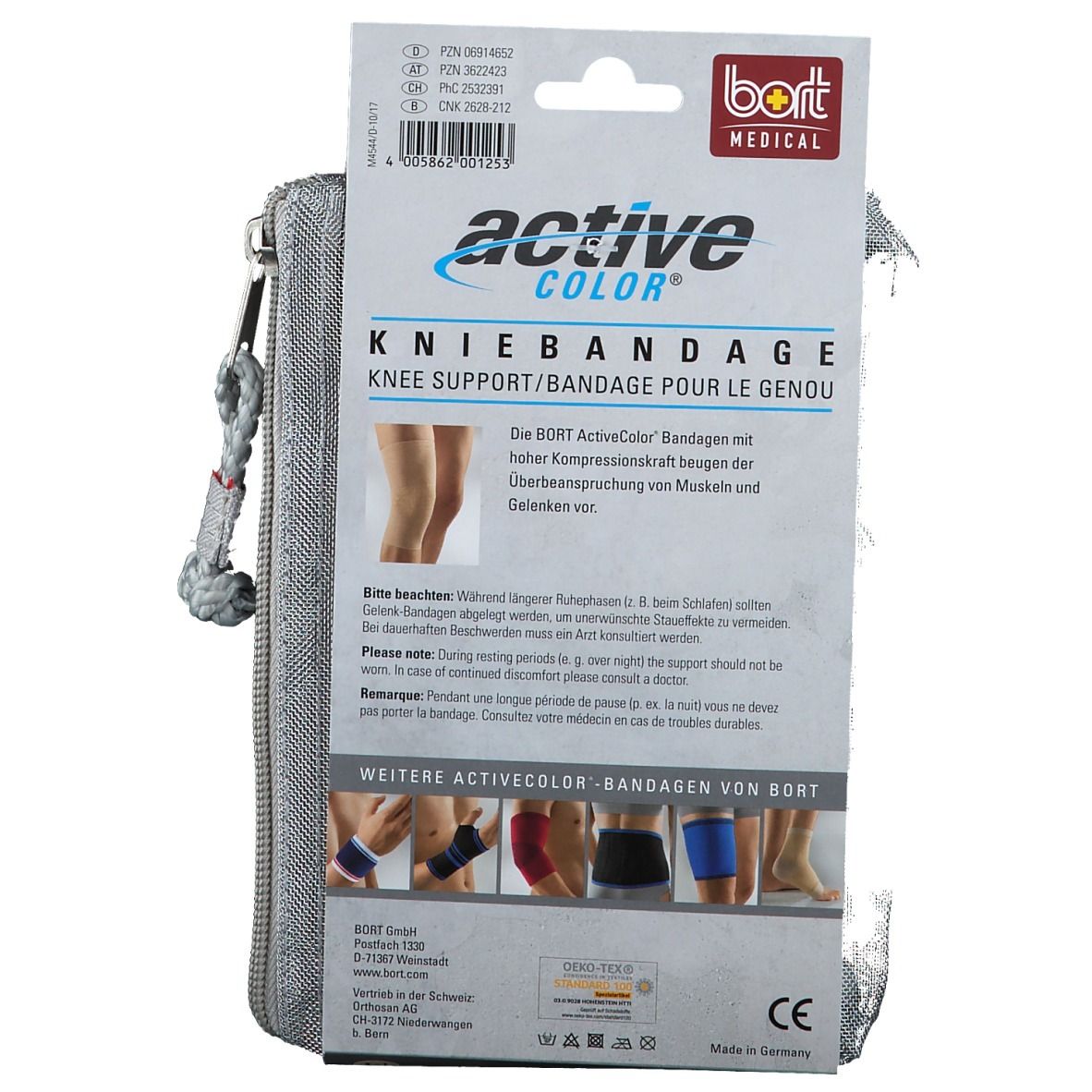 BORT ActiveColor® Kniebandage Gr. M haut