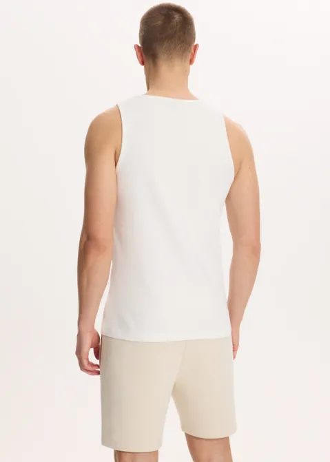 Basic tanktop rib off-white (WIT.O)