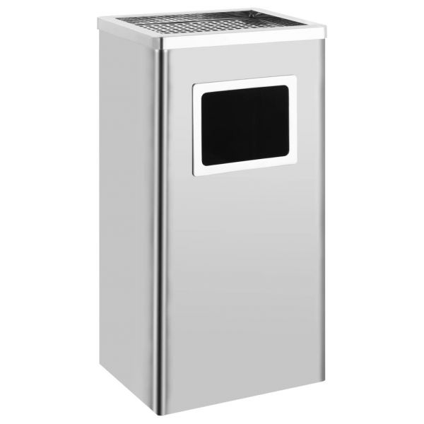 Caixote do Lixo com Cinzeiro para Hotel 45 L Aço Inoxidável - 51092