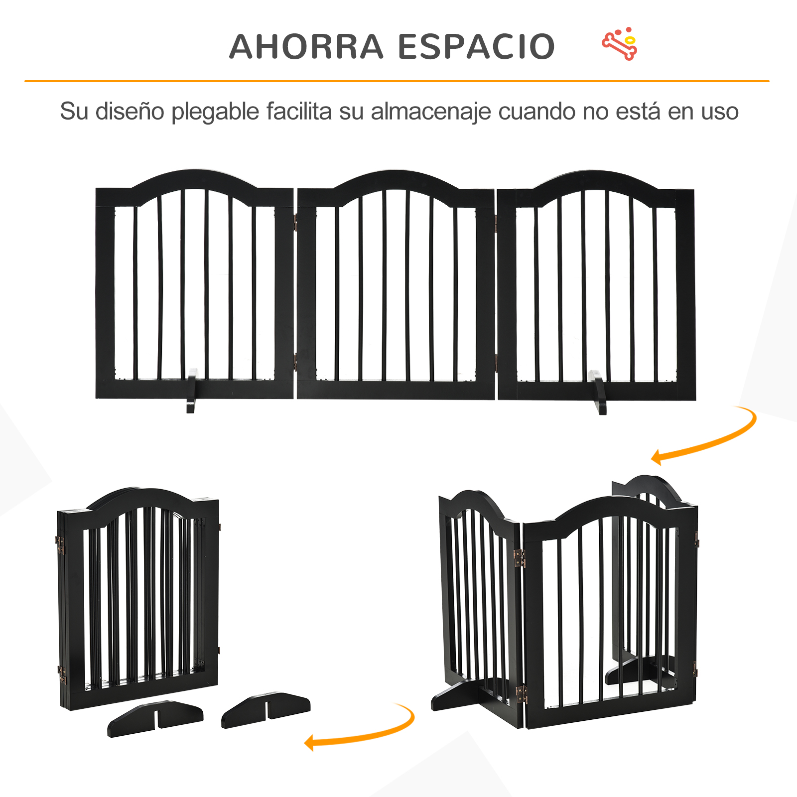 Barreira de segurança PawHut preta