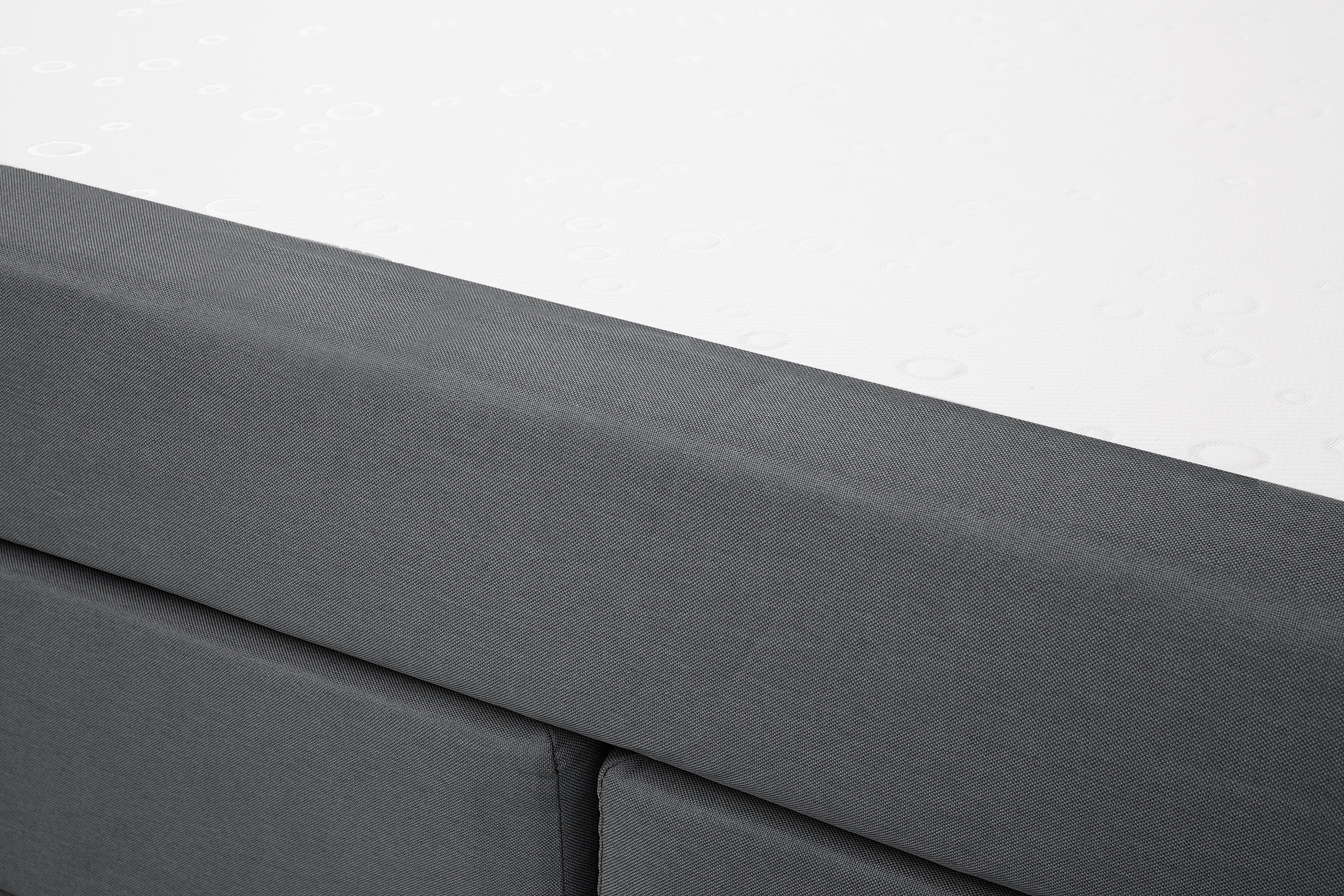 Boxspring Stof ADMIRAL 180 x 200 cm Donkergrijs