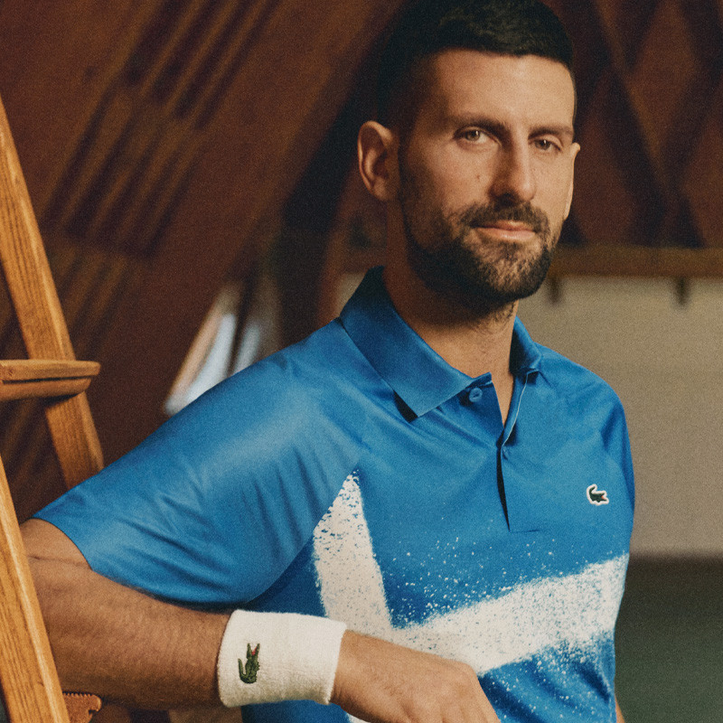 Polo Lacoste x Novak Djokovic Open d'Australie 2025 bleu