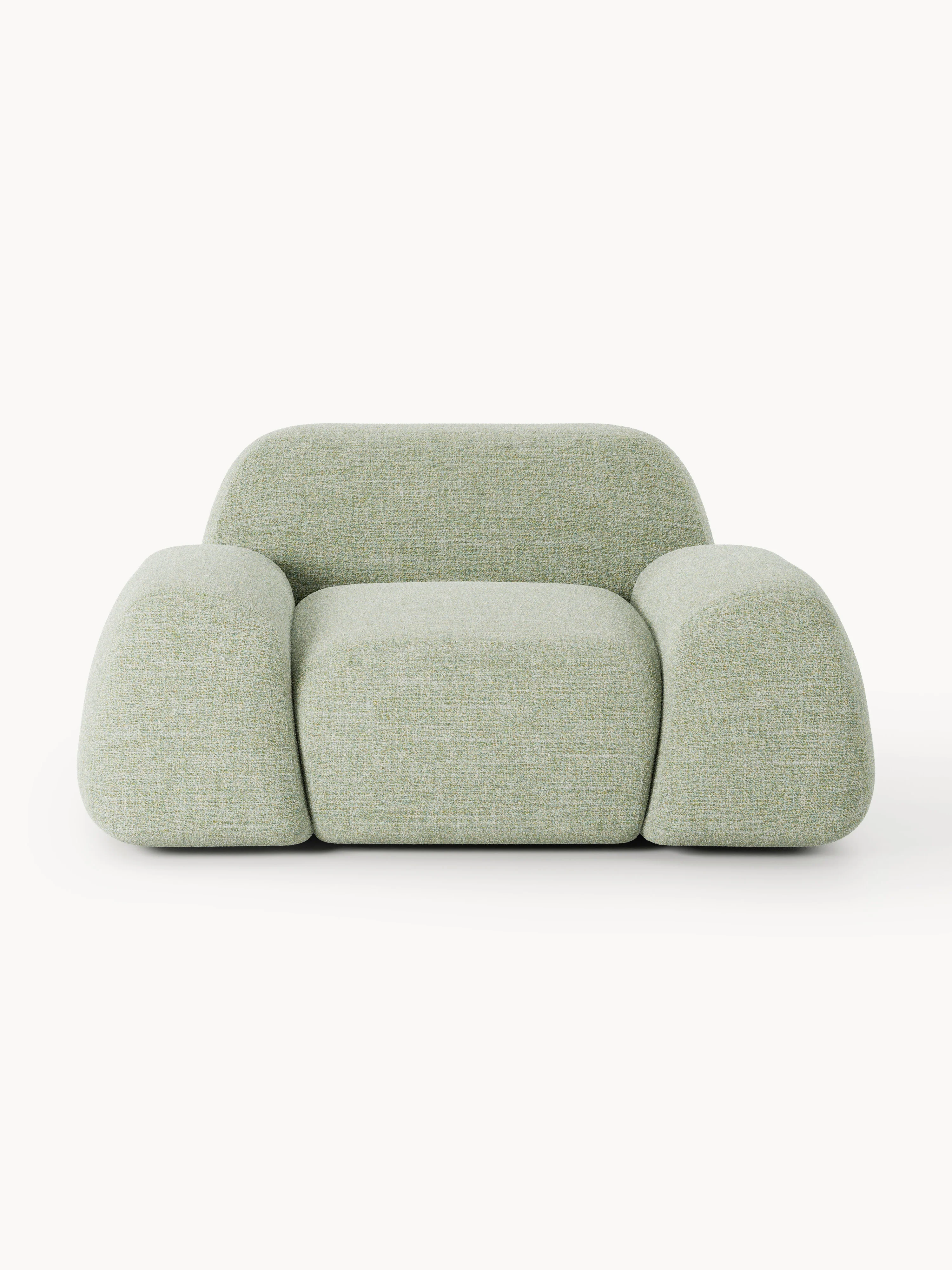 Bouclé loungefauteuil Wolke