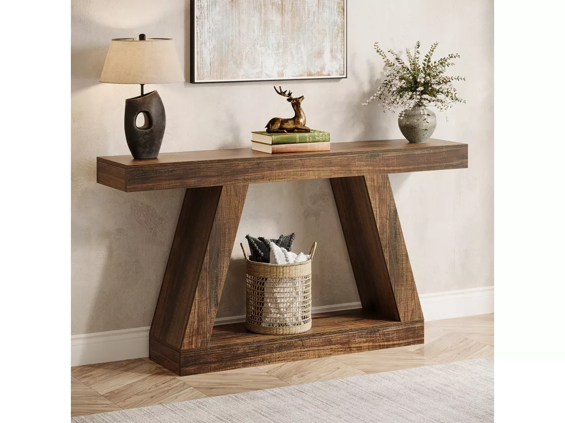 Table Console, Table d'entrée, 140 x 30 x 80 cm, Table d'appoint, Table de Couloir, Table Console avec Espace de Rangement dans l'entrée