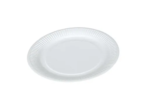 Paptallerken Catersource Ø23 cm FSC-mærket Bionedbrydelig Hvid Kraftig,10 pk x 100 stk/krt