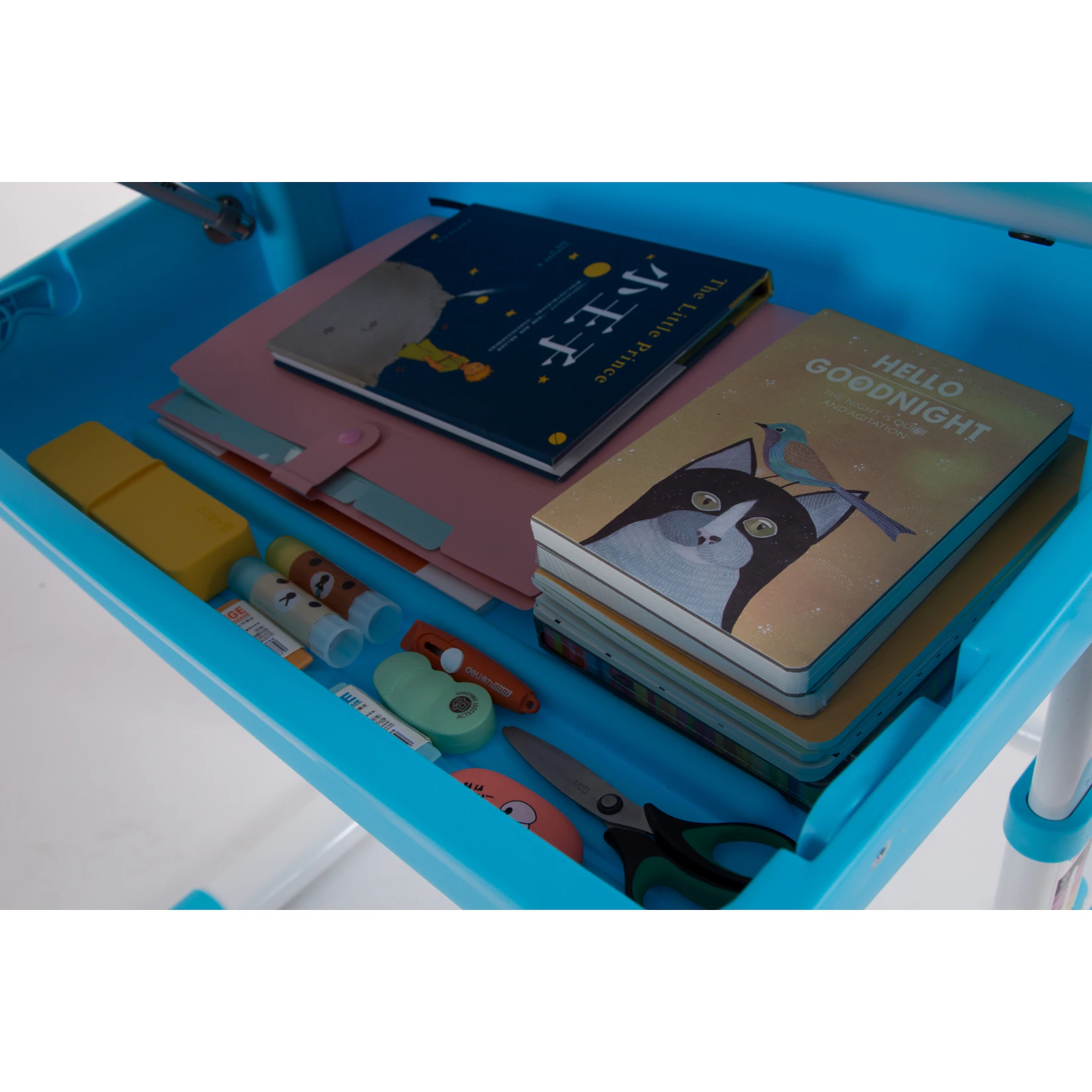 Vipack Comfortline Kinderschreibtisch 301 inkl. Stuhl, blau höhenverstellbar