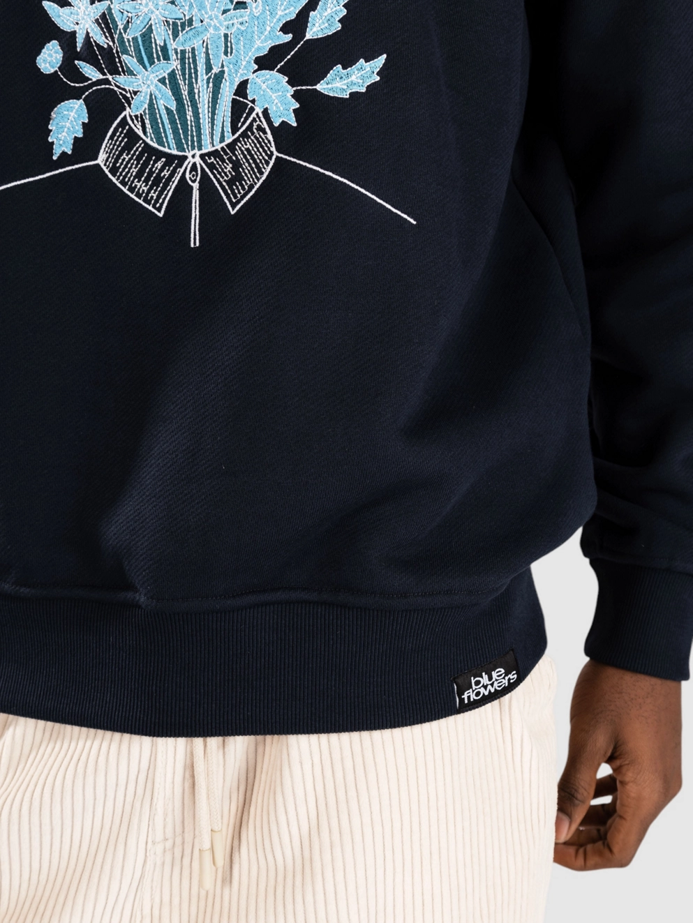Blue Flowers Inner Thoughts Sweater ocean blue