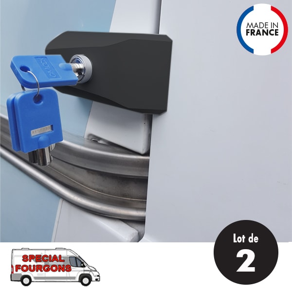 Lot de 2 Verrous Fuyants IMC Portes Arrière et Latérale Fourgon noirs