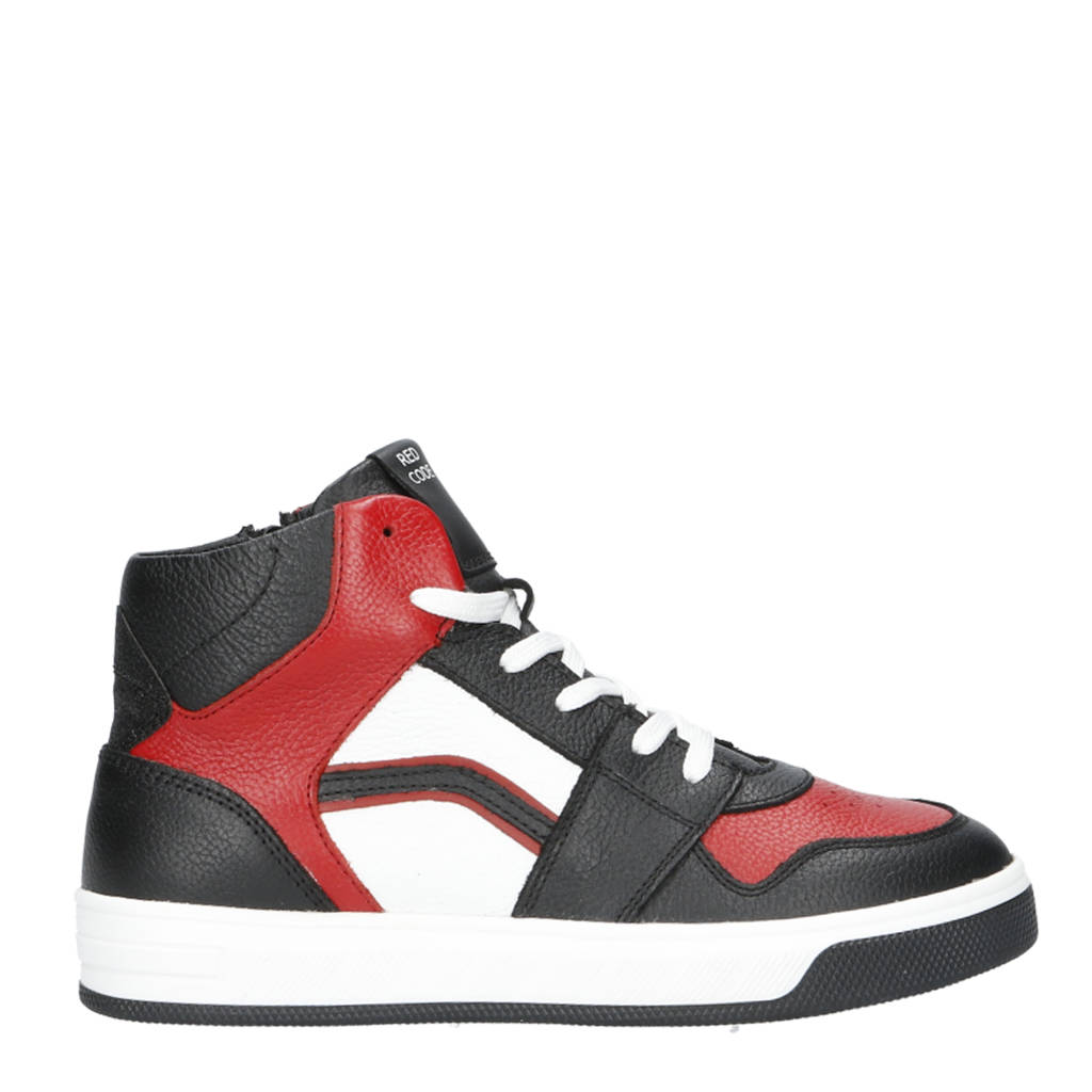Red Code leren sneakers rood/zwart/wit