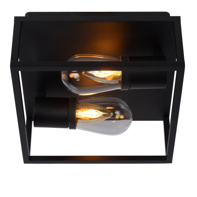 Lucide Carlyn plafondlamp badkamer IP54 zwart