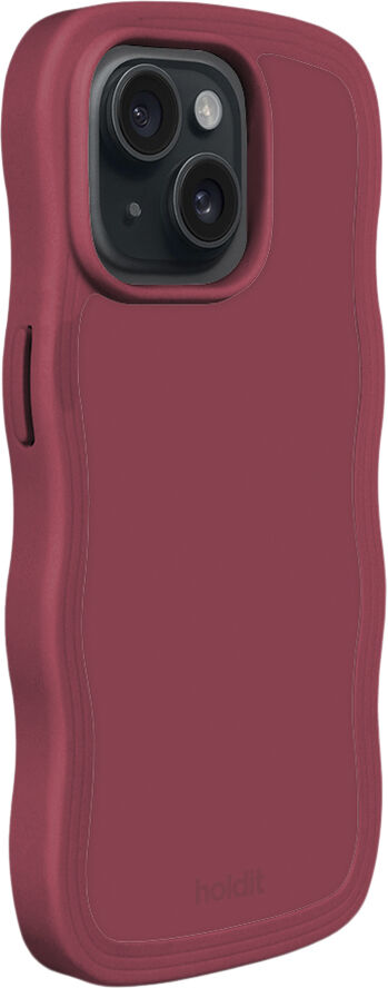 HoldIt Wavy Case iPhone 15/14/13 Rød