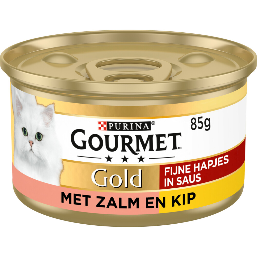 Gourmet Gold Fijne Hapjes Zalm - Kip85 gr