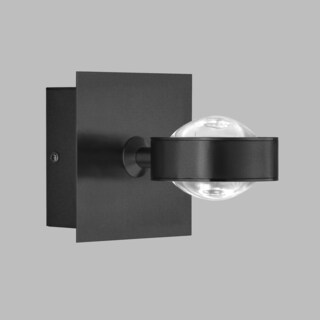 easy! by FHL LED Badlampe Wand Lense schwarz 12x16,5cm H12cm