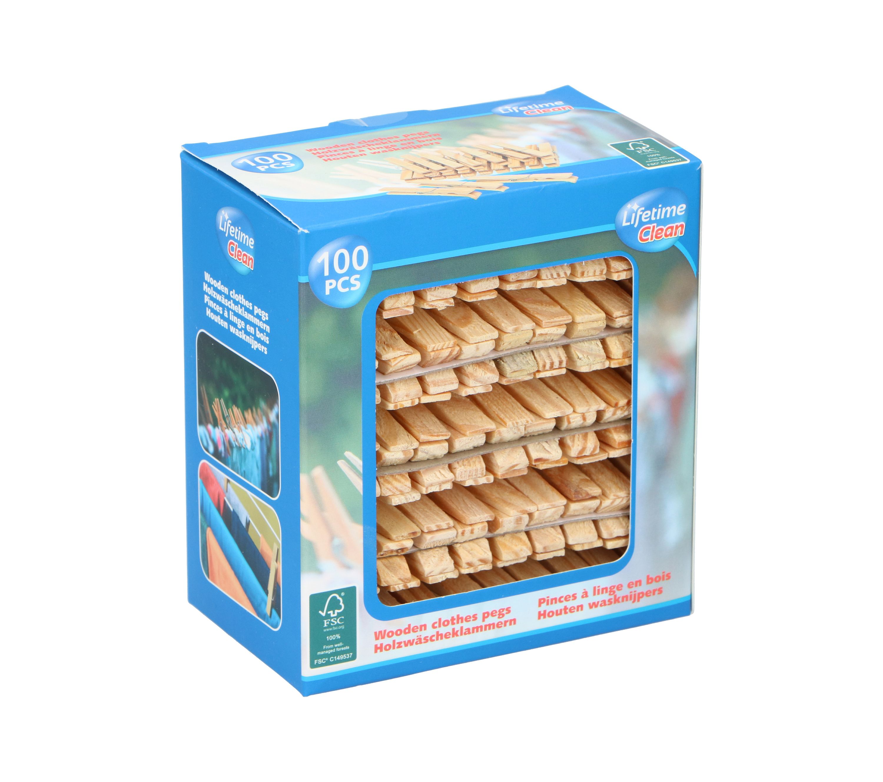 Wäscheklammer Holz 100 Stk.