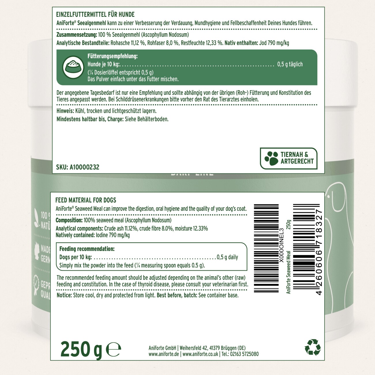 AniForte BARF-Line Seealgenmehl 250g