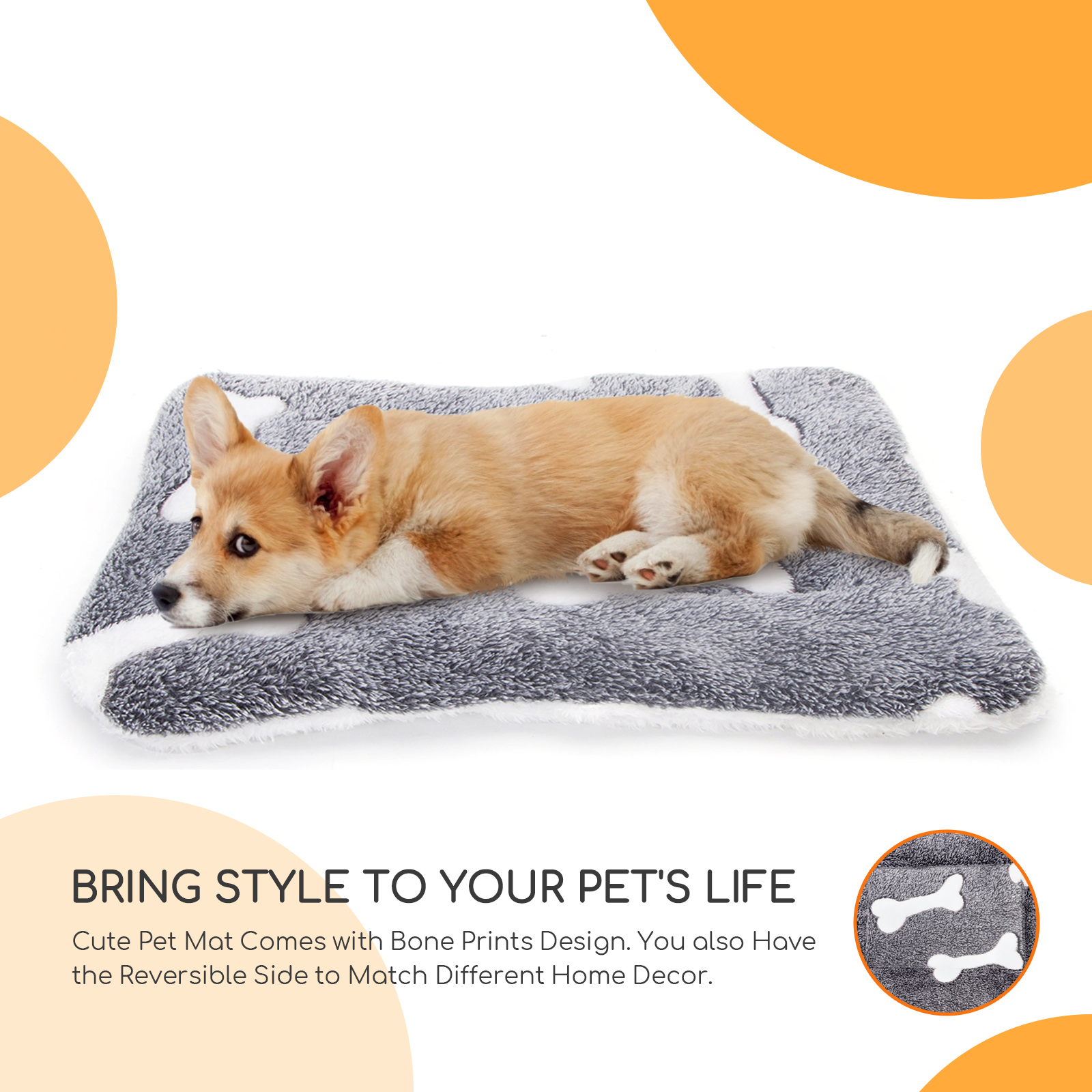 Tapete para cama de animais de estimação Nobleza para cães, cobertor lavável à mão e à máquina, cobertor quente para gatos e cães para camas e sofás de cães 1 × 75 cm