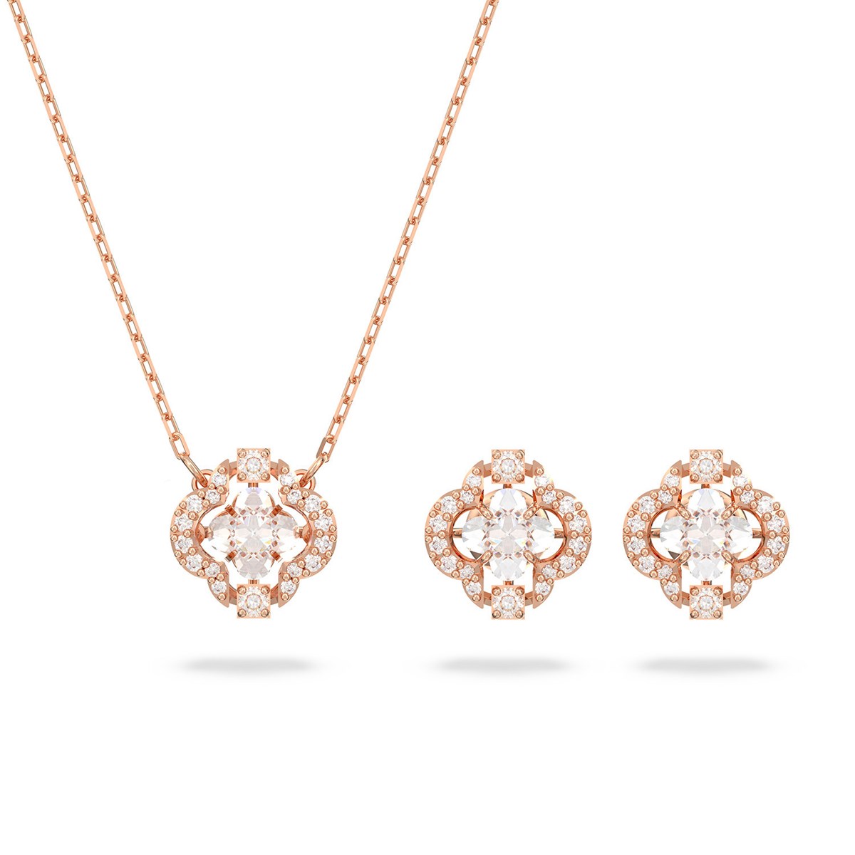 Parure Swarovski Sparkling Dance doré blanc