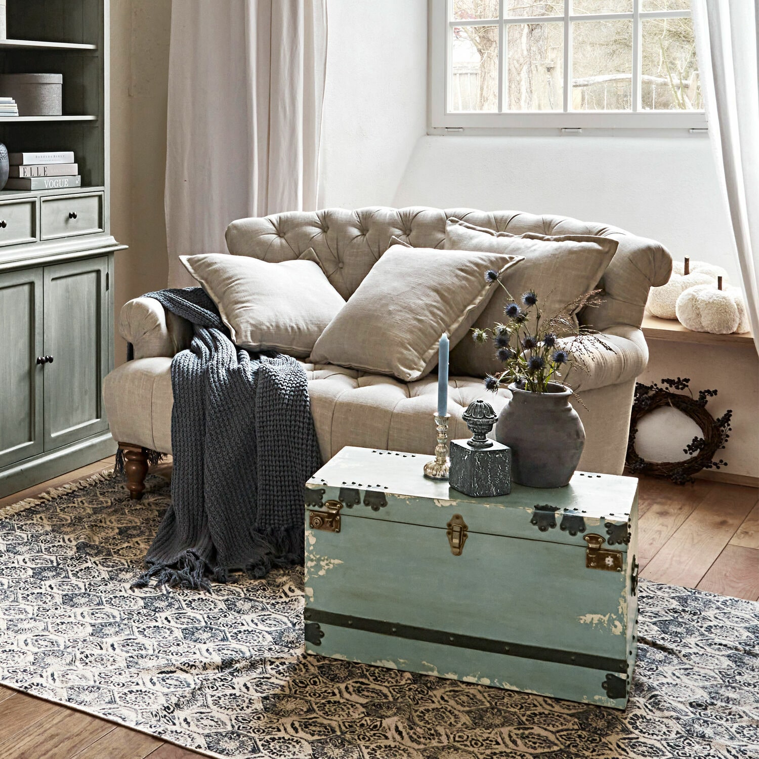 Sofa Springfield Village 2-Sitzer | leinen