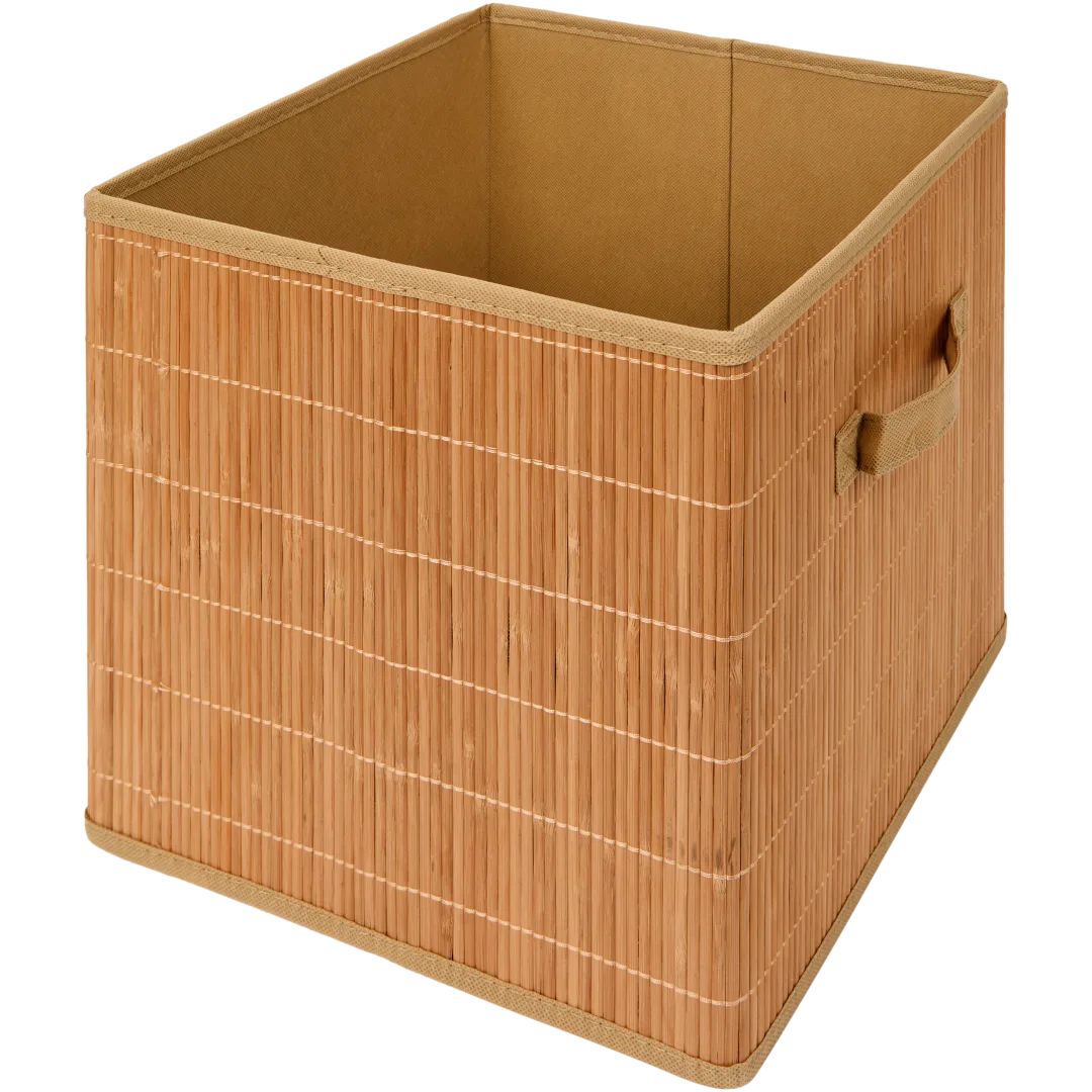Bamboe opbergmand 31 x 31 x 31 cm | diverse kleuren