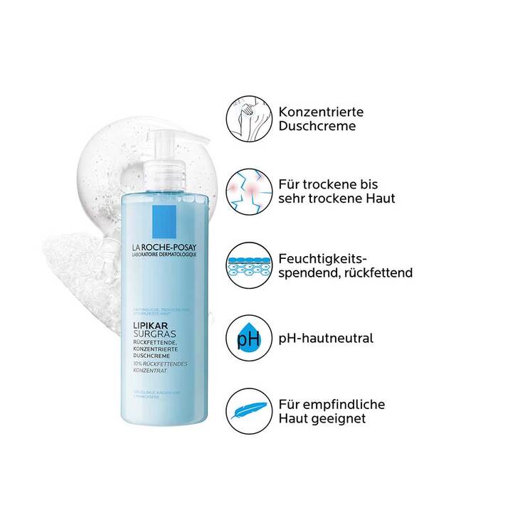 La Roche-Posay Lipikar Surgras Duschcreme, 400 ml
