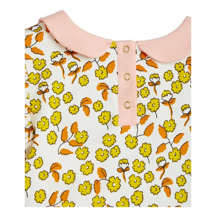 Mini Rodini Robe Fleur Coton Bio | Ecru