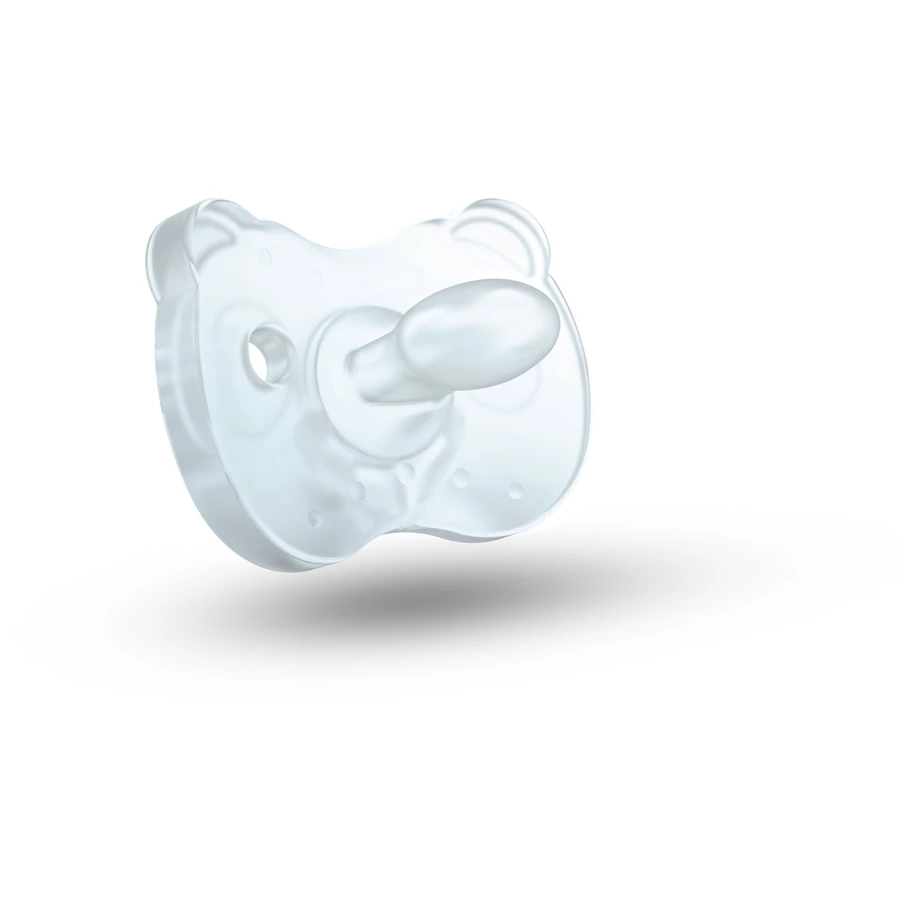 Medela Baby Schnuller Soft Silicone  0-6 Monate DUO in hellblau und transparent, 4 Stück