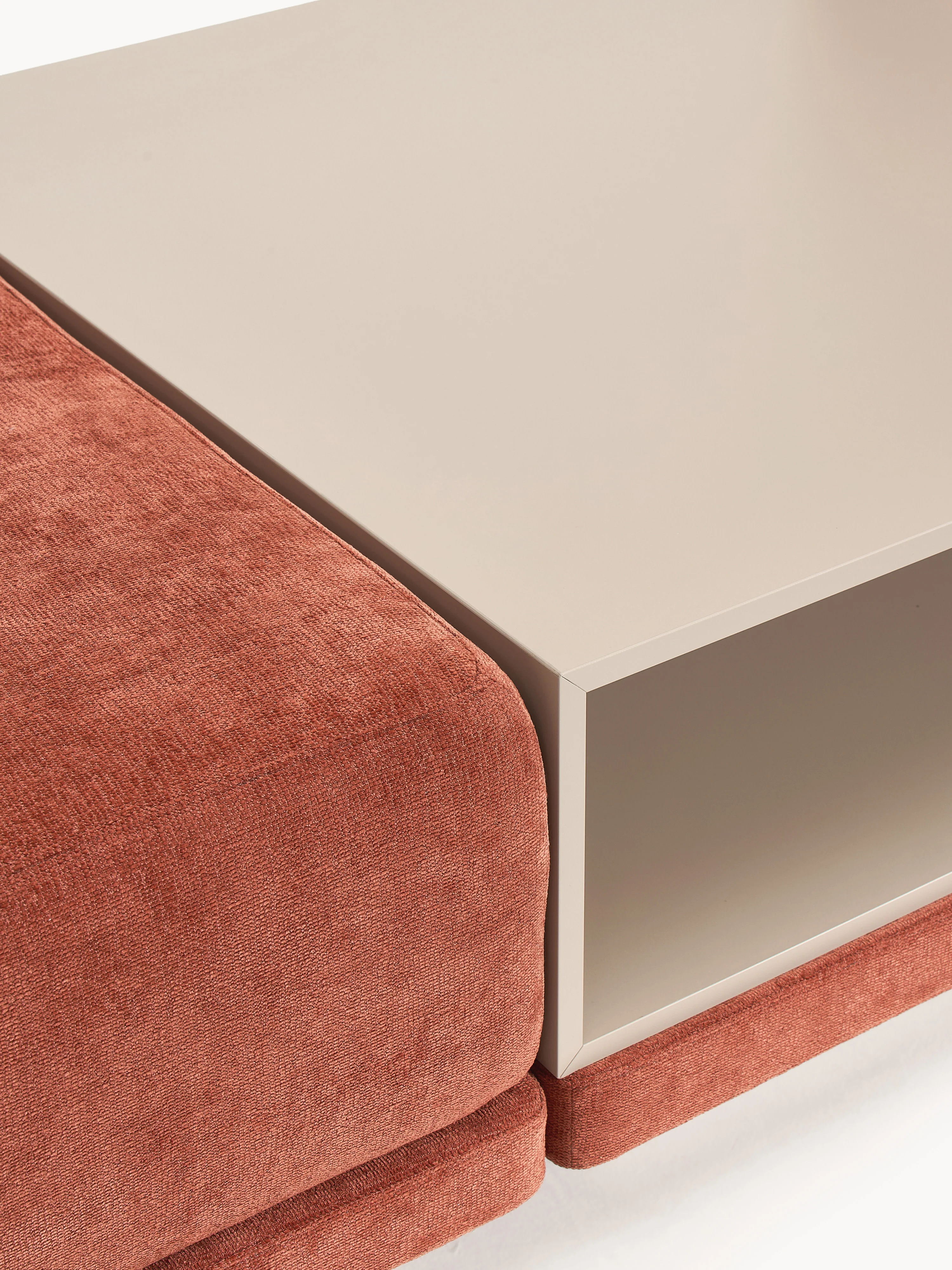 Modulaire hoekbank Colin (4-zits) met salontafel