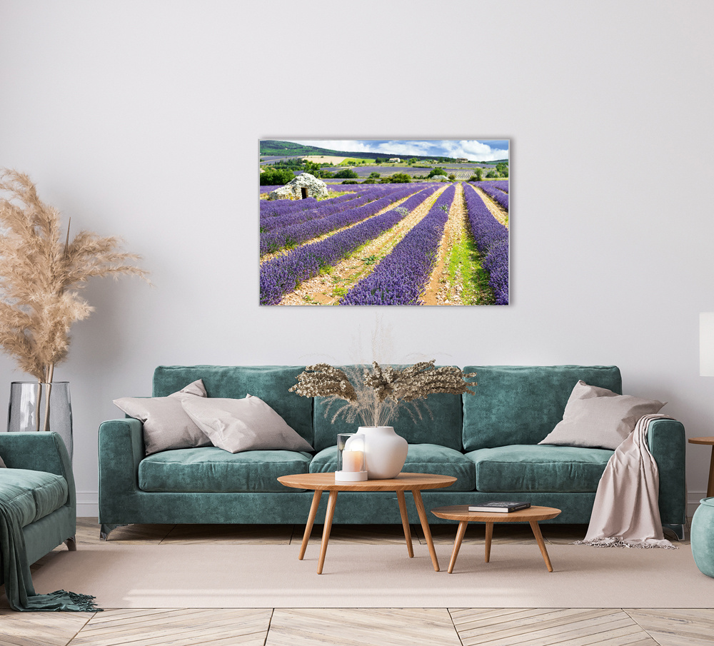 Akustikbild LAVENDELFELD 3 80x120cm, 7kg