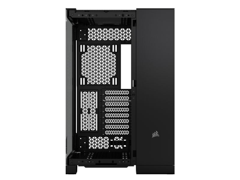Corsair PC-Gehäuse 6500X RGB Schwarz Mid-Tower PC-Case mit Zwei-Kammer-Design, herausragendem Luftstrom und vorinstallierten RGB-Lüftern