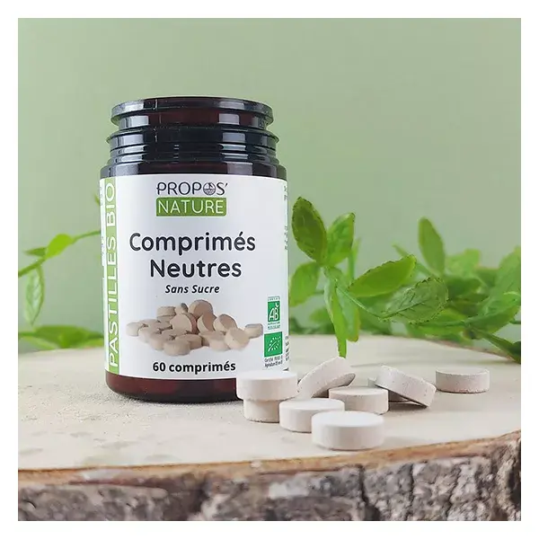 Propos'Nature - Comprimidos Orgânicos Neutros - Suporte para Aromaterapia - 60 comprimidos