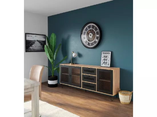 Grande Pendule murale style Rétro et Vintage D 76 cm