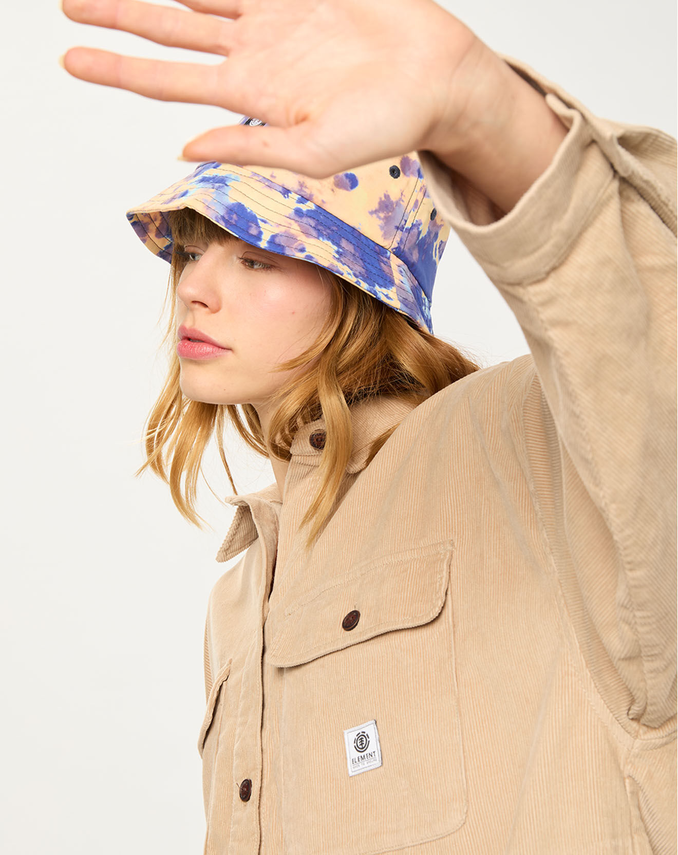 Element Veste surchemise en Velours milleraies Manitoba Cord beige foncé