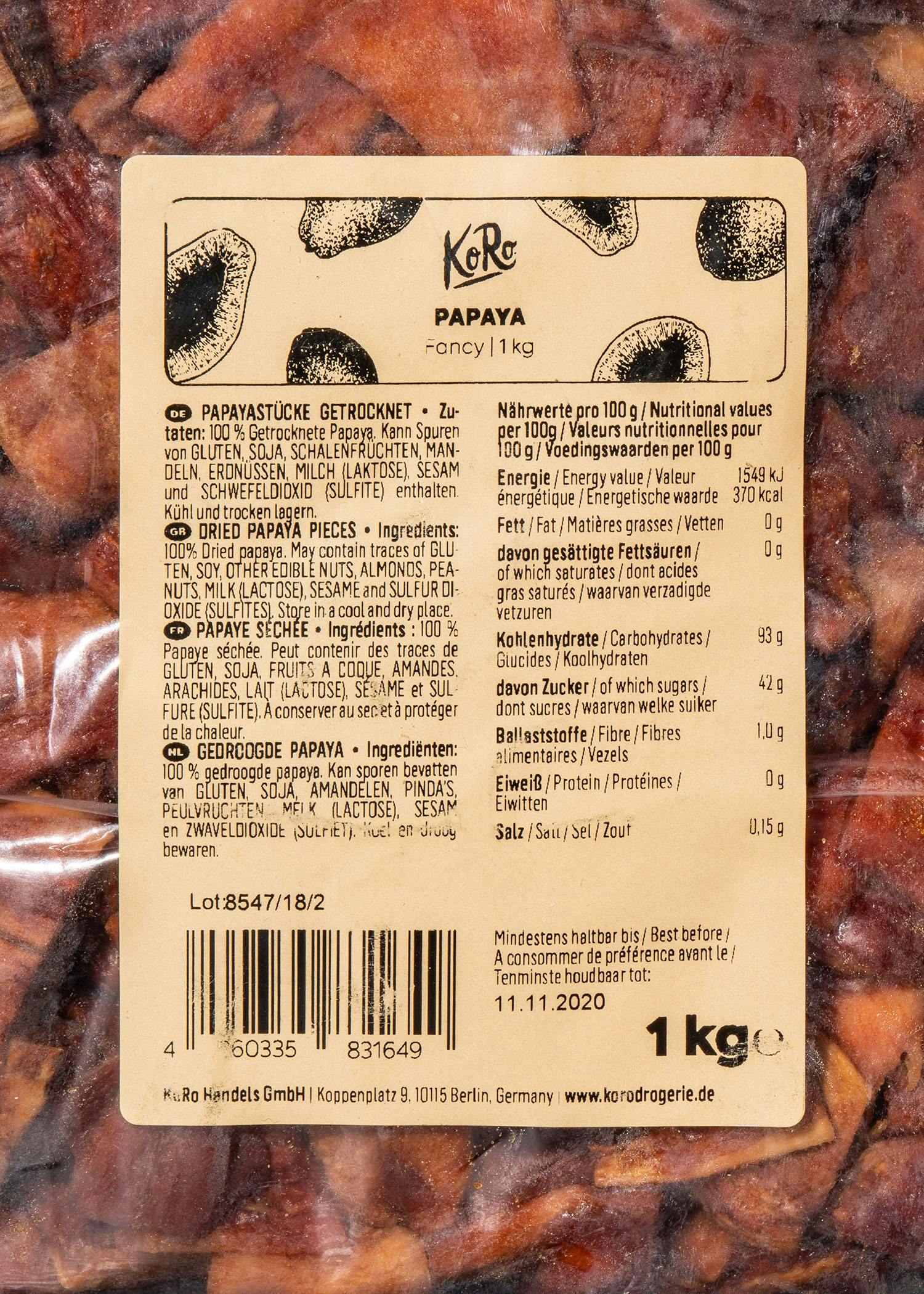 Papaya Fancy 1 kg