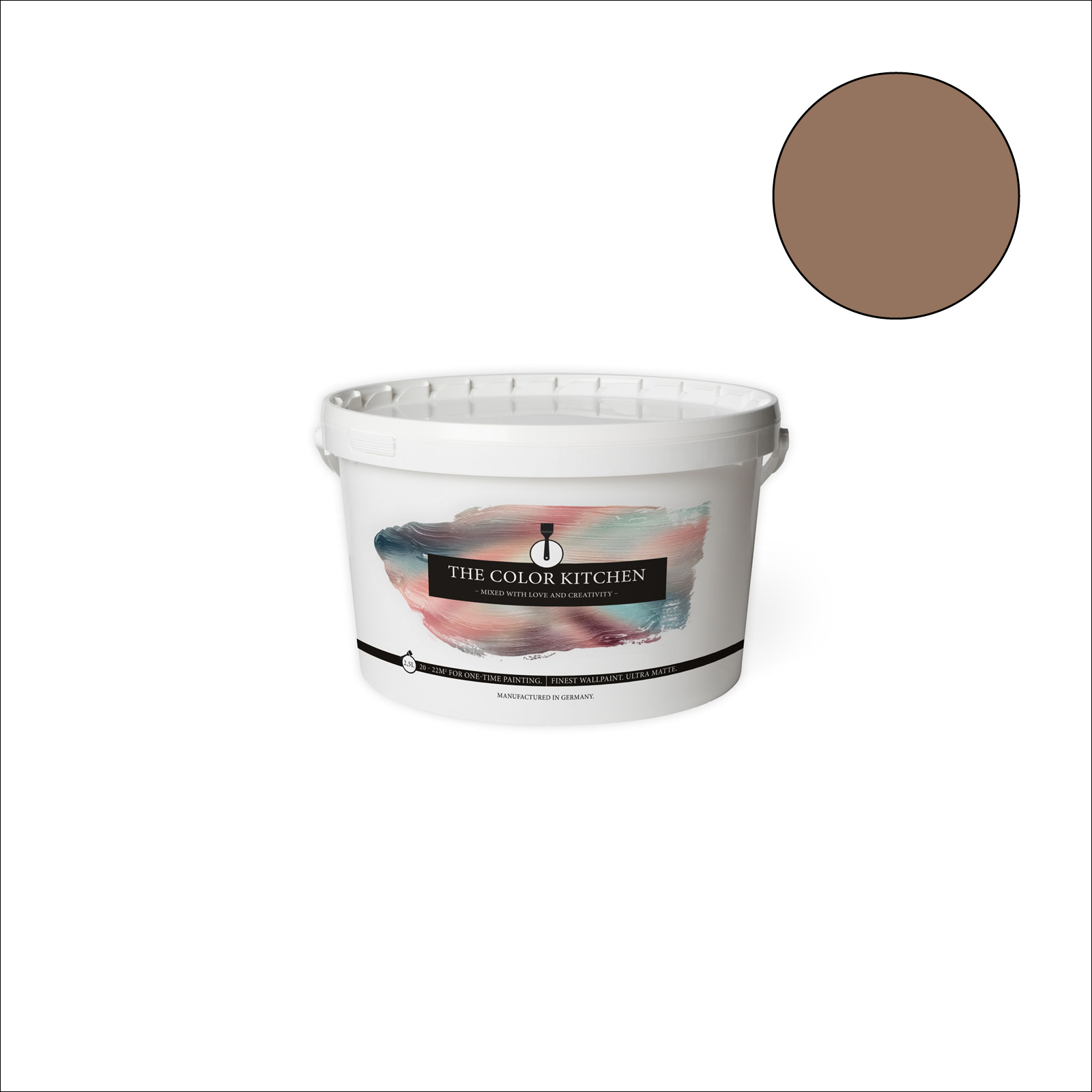 The Color Kitchen Wandfarbe Rosy Rosine - braun matt - 2,5 Liter