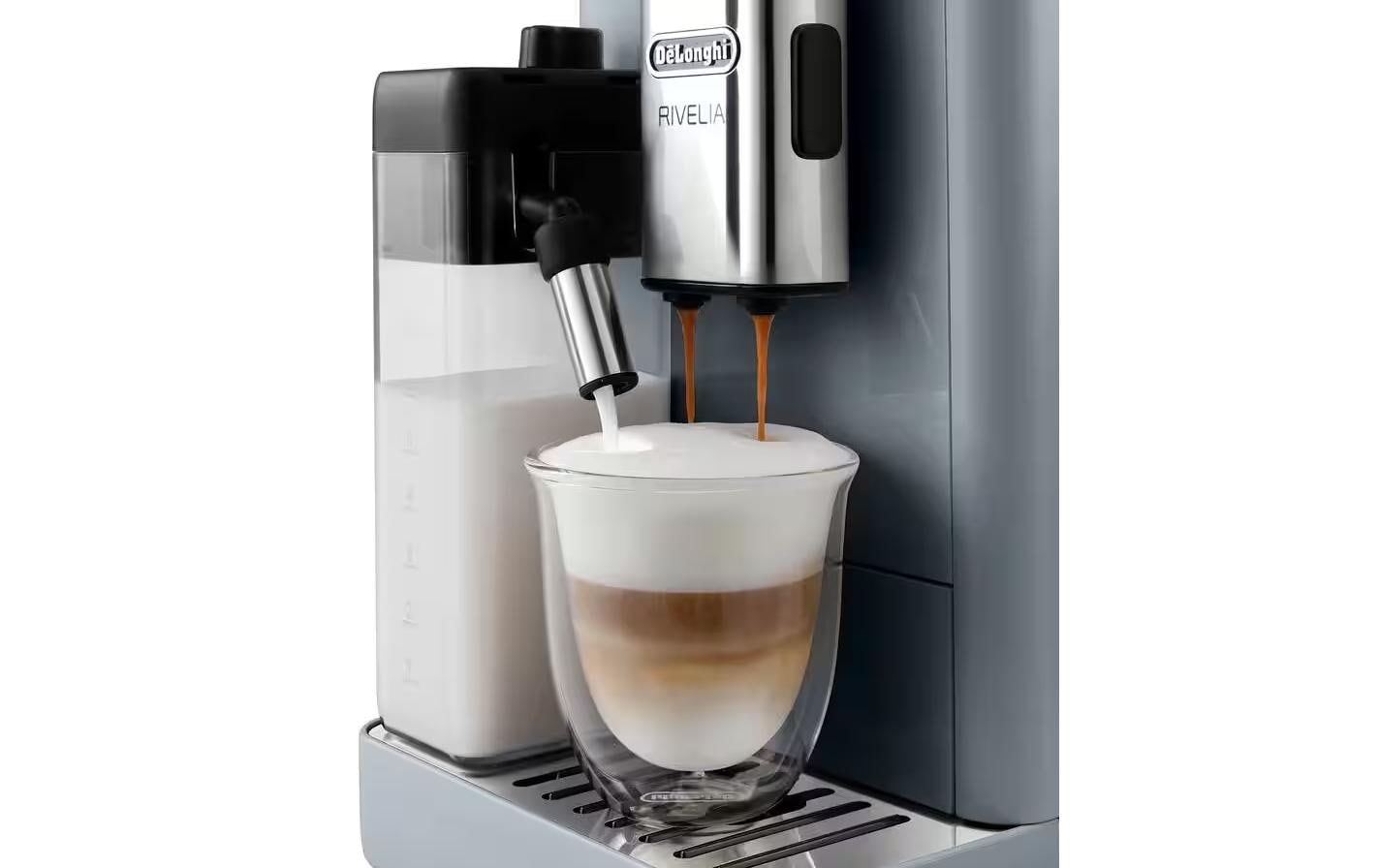 Kaffeevollautomat Rivelia EXAM440.55.G Pebble Grey<br>Kaffeevollautomat mit intuitiv bedienbarem 3.5-Zoll-Farbdisplay