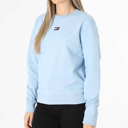 Sweat Crewneck Femme Bxy XS Badge 6138 Bleu Clair